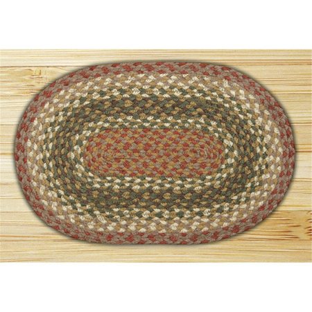 EARTH RUGS Olive-Burgundy-Gray Round Swatch 46-024